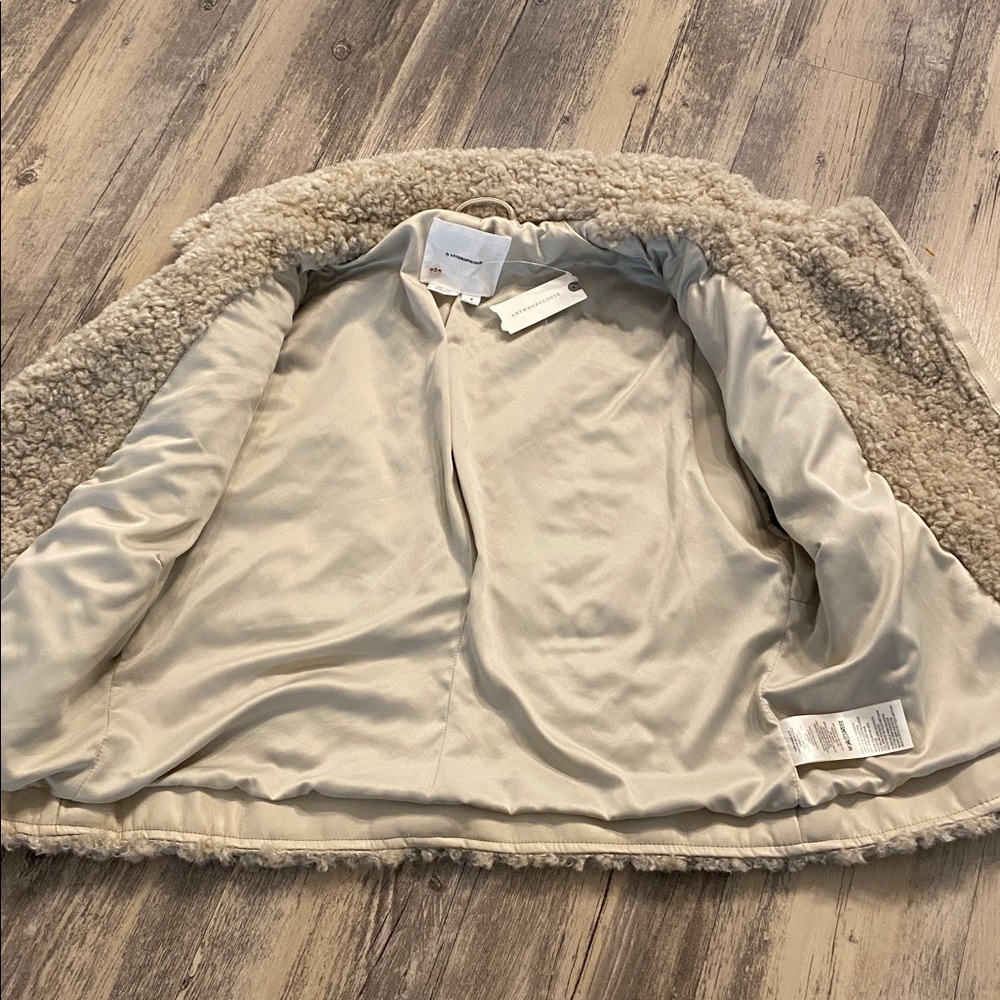 ANTHROPOLOGIE Sherpa Teddy Vest Women's Size SMALL - Picture 12 of 14